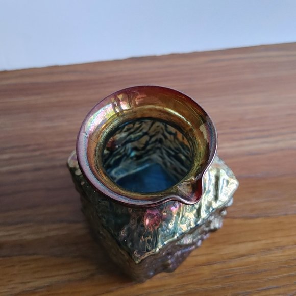 Vintage Pilgrim Glass Carnival/Art Glass Cream Pitcher "Nugget" Pattern - Picture 5 of 9